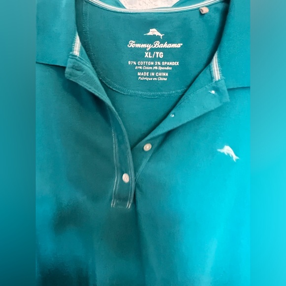 Tommy Bahama Ladies Polo Style or Golf Top Bright Blue Size XL - Picture 4 of 9